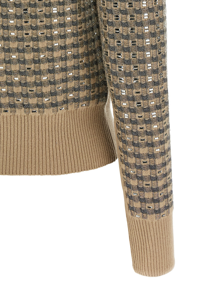 Ermanno Scervino Beige Virgin Wool Cardigan