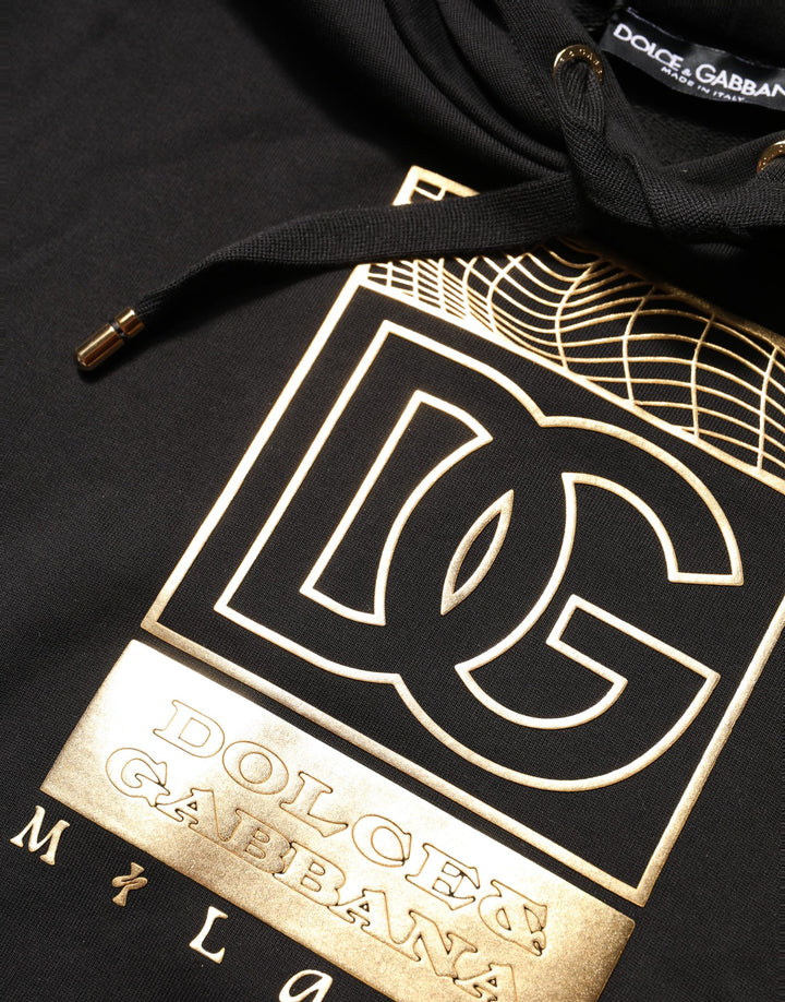 Dolce &amp; Gabbana Black DG Logo Hoodie Men Sweatshirt Sweater