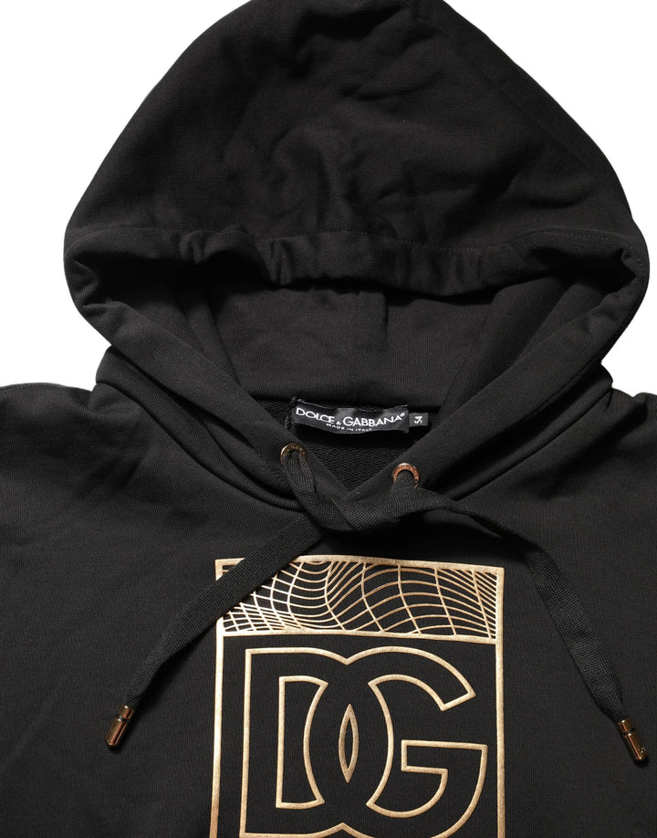 Dolce &amp; Gabbana Black DG Logo Hoodie Men Sweatshirt Sweater