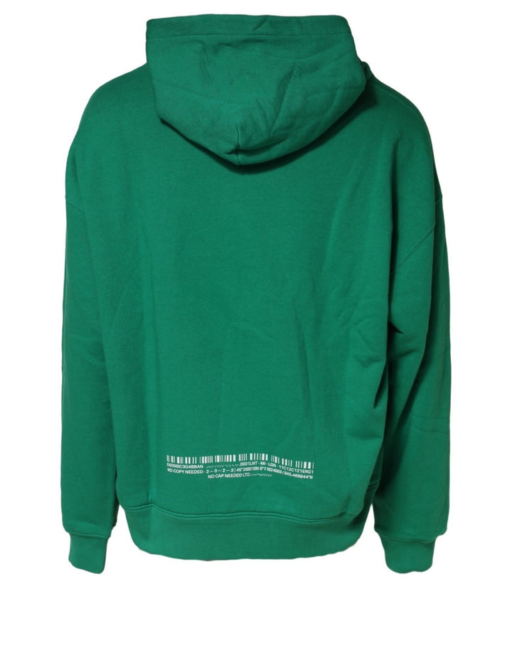 Dolce &amp; Gabbana Green DGVIB3 Cotton Hoodie Sweatshirt Sweater