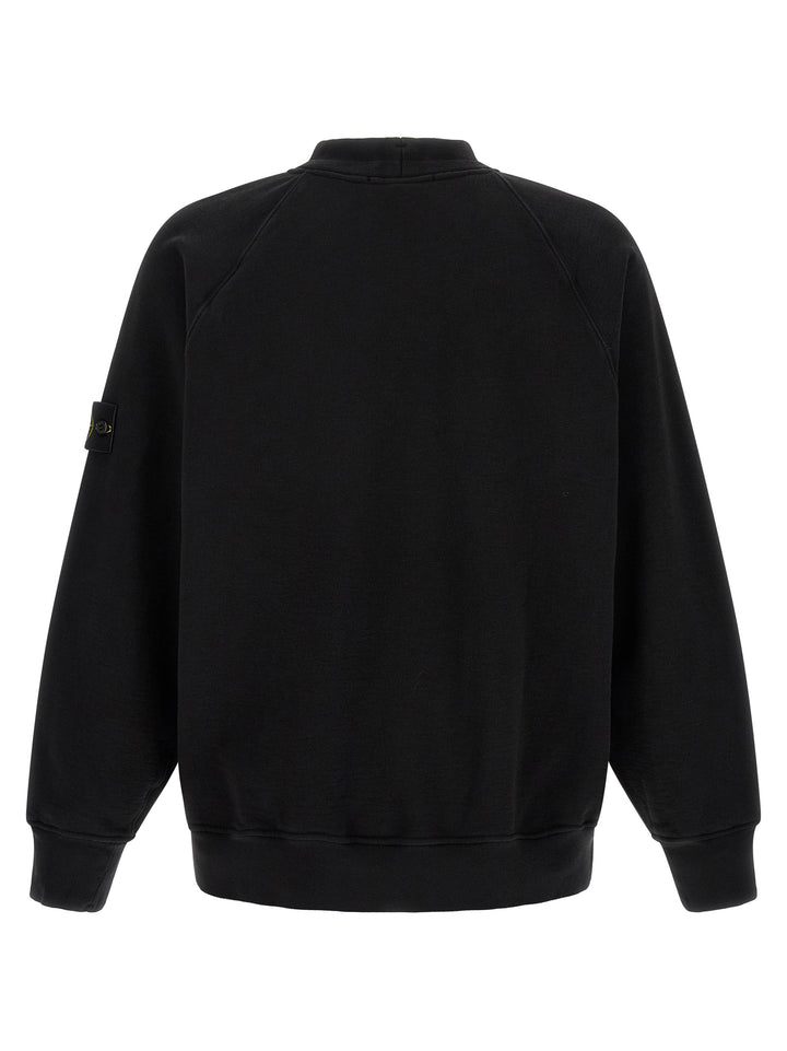 Stone Island Black Cotton Sweatshirt