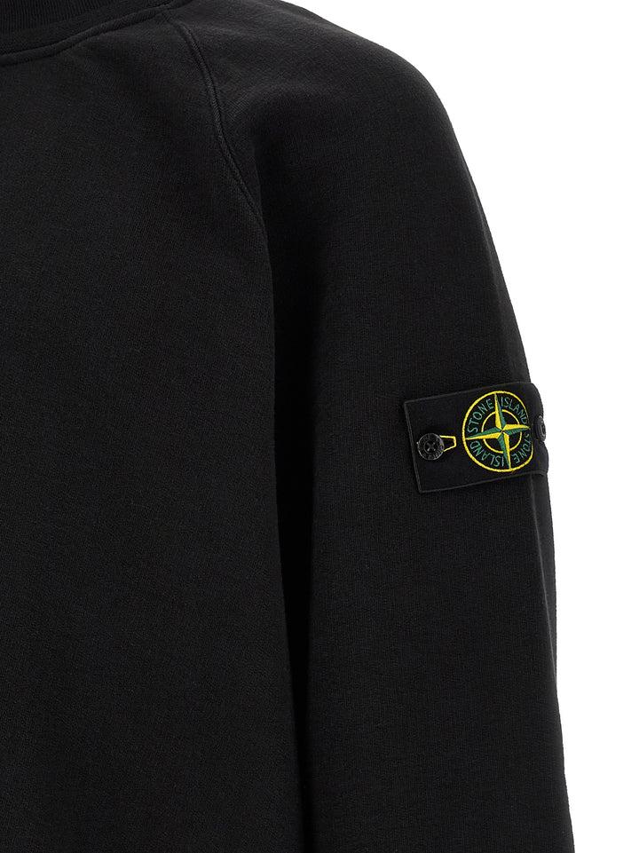 Stone Island Black Cotton Sweatshirt