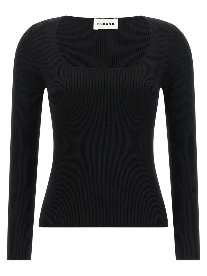 P.A.R.O.S.H. Black Wool Cardigan