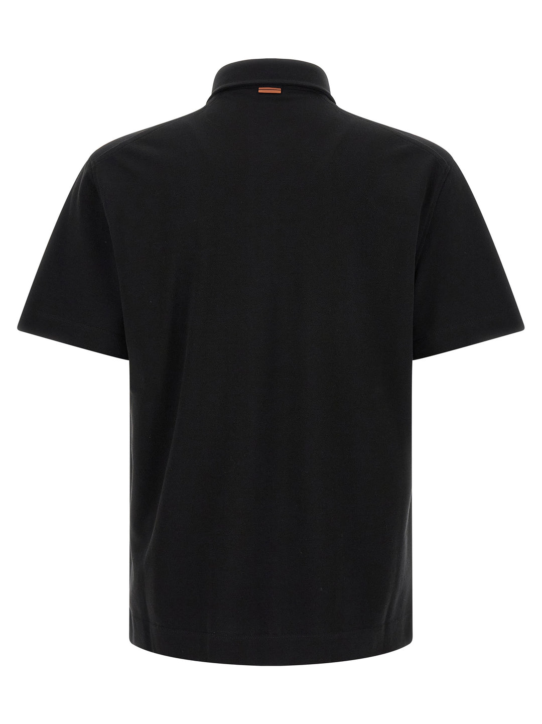 ZEGNA Black Cotton Polo Shirt