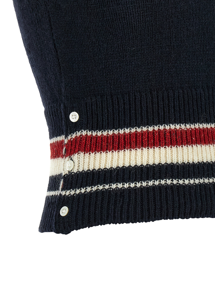 Thom Browne Blue Wool Sleeveless Jacket