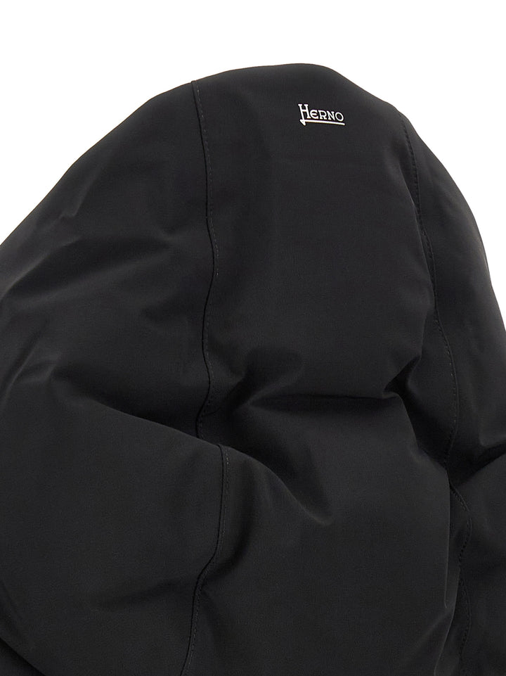 Herno Black Polyamide Full-Length Jacket
