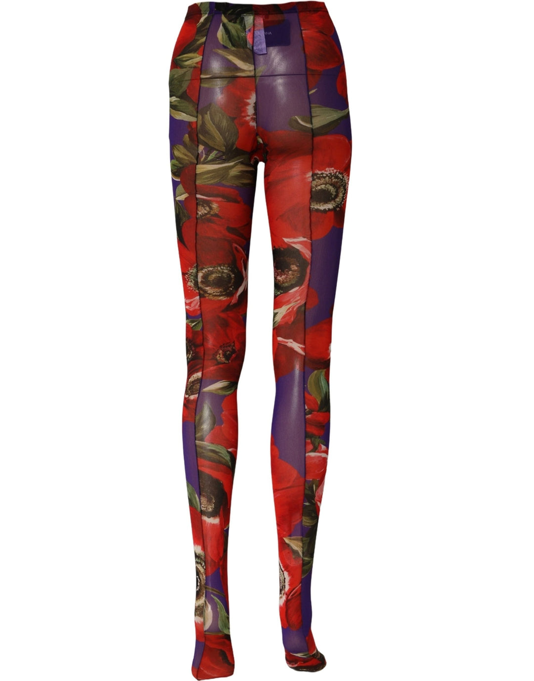 Dolce &amp; Gabbana Multicolor Floral Nylon Tights Stockings Socks