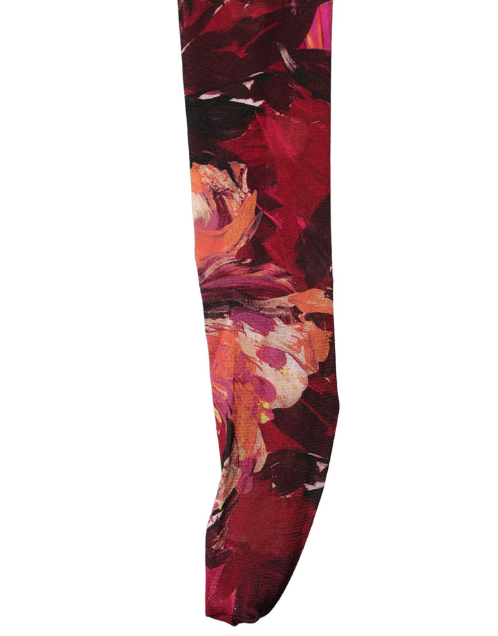 Dolce &amp; Gabbana Multicolor Floral Nylon Tights Stockings Socks