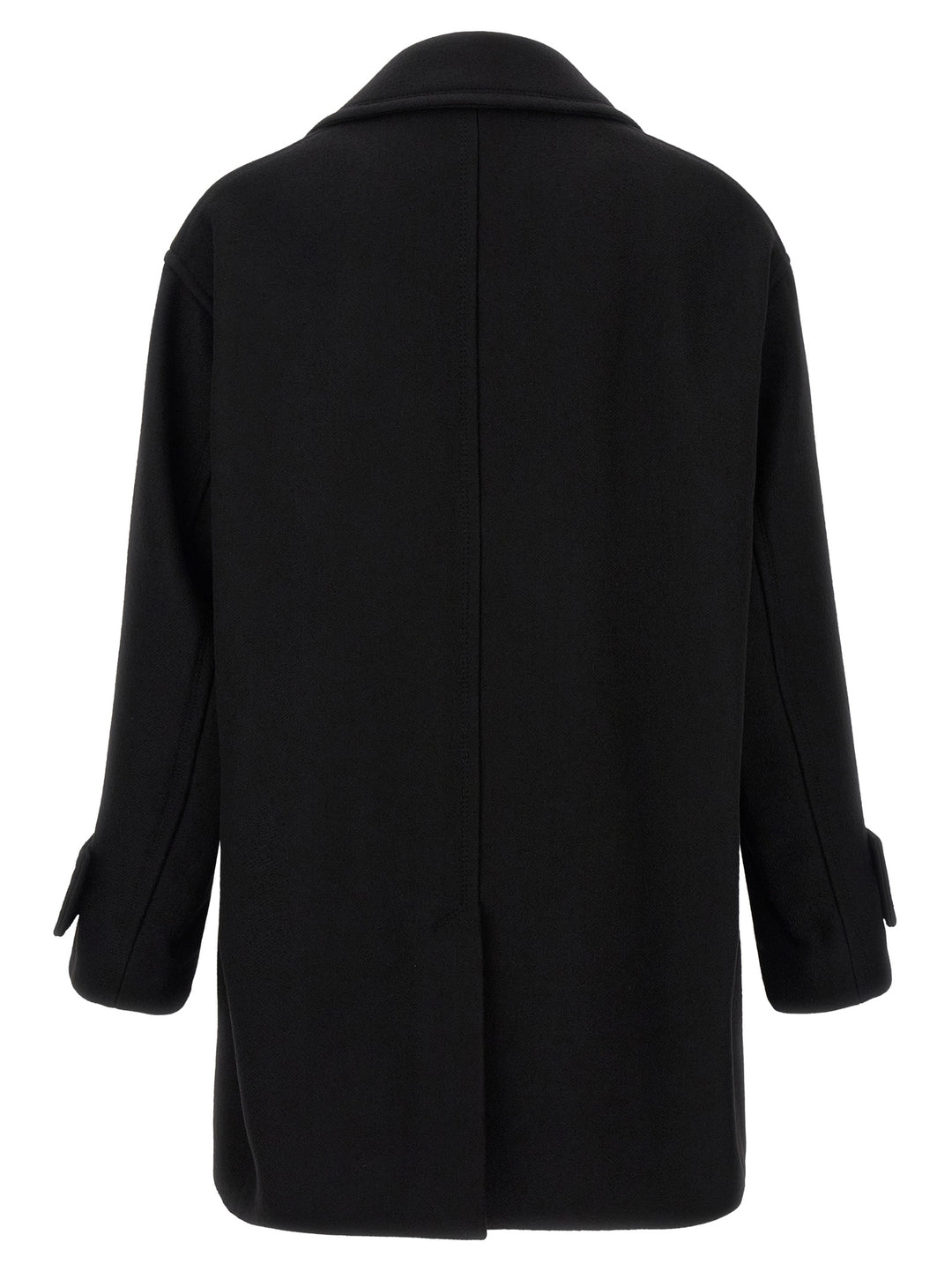 Ami Paris Black Virgin Wool Coat