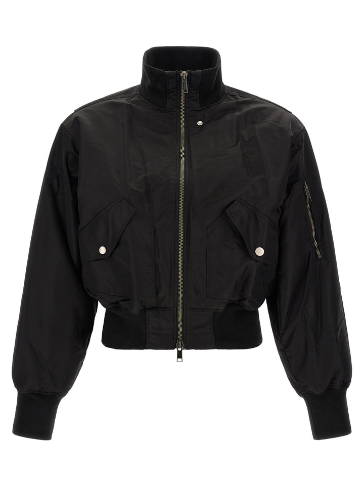 Entire Studios Black Nylon Bomber