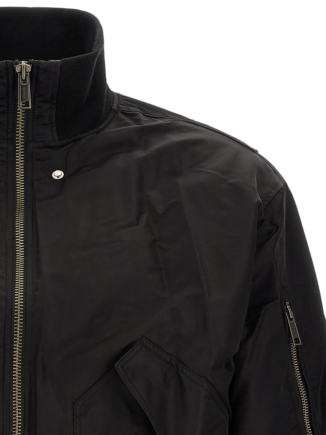 Entire Studios Black Nylon Bomber
