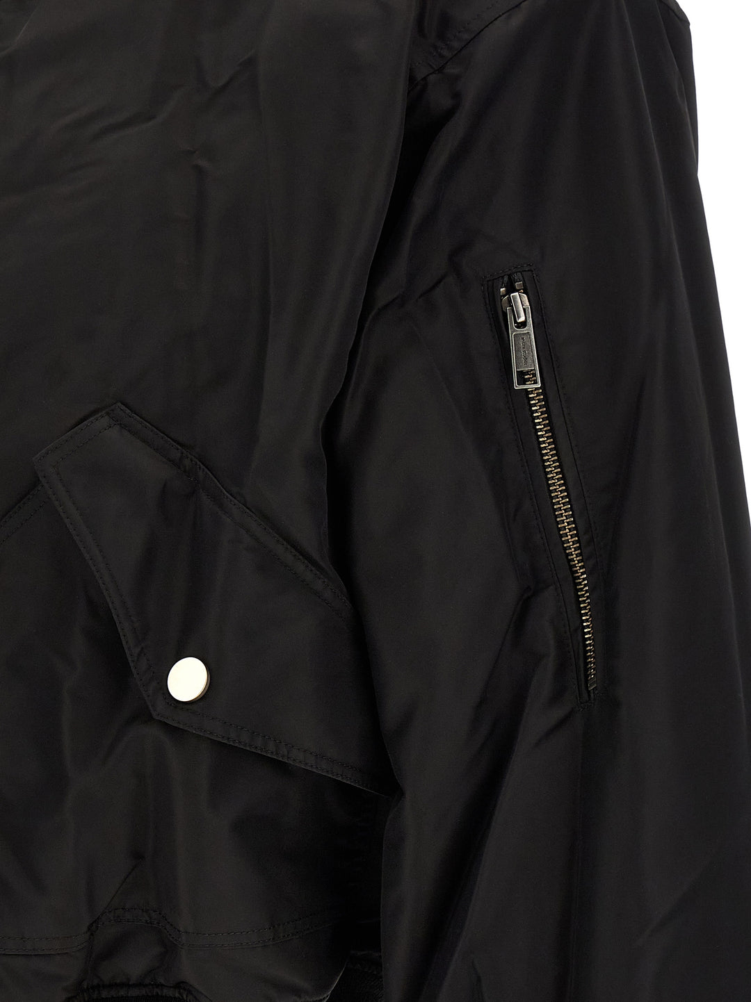 Entire Studios Black Nylon Bomber