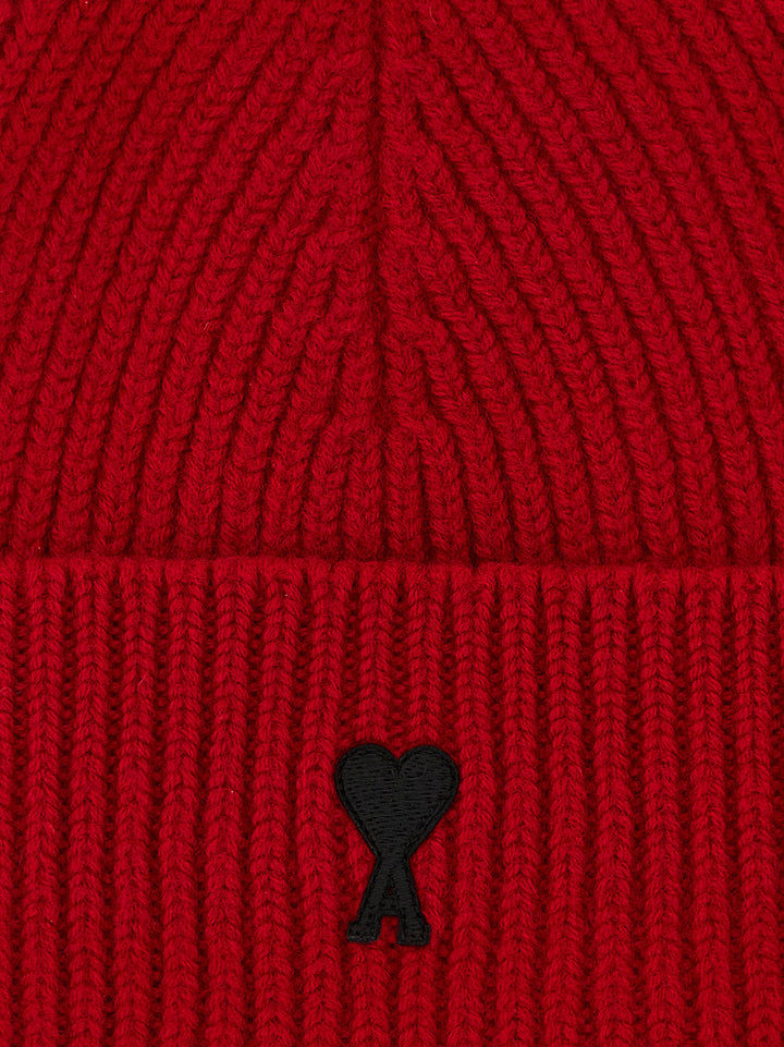 Ami Paris Red Wool Beanie