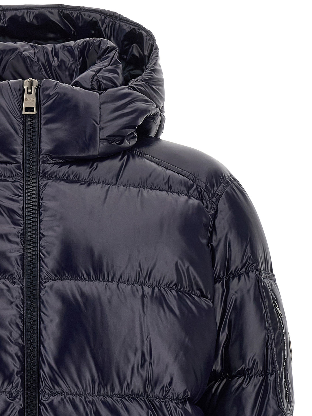 Herno Blue Polyamide Full-Length Jacket