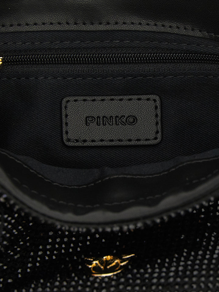 PINKO Black Polyethylene Clutch Bag
