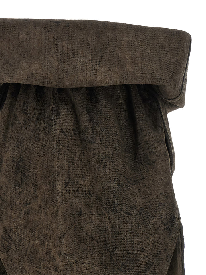 Rick Owens Gray Cotton Bermuda Shorts