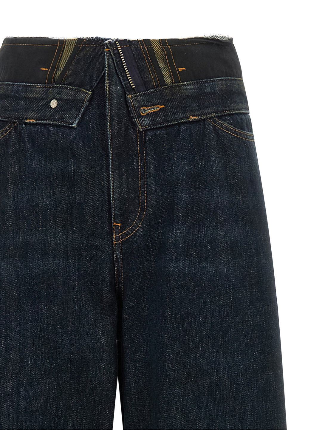 MM6 Maison Margiela Blue Cotton High-Waisted Jean