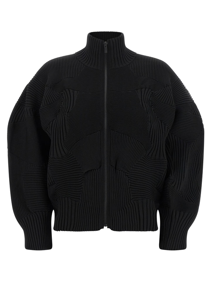 Issey Miyake Black Polyester Full-Length Jacket