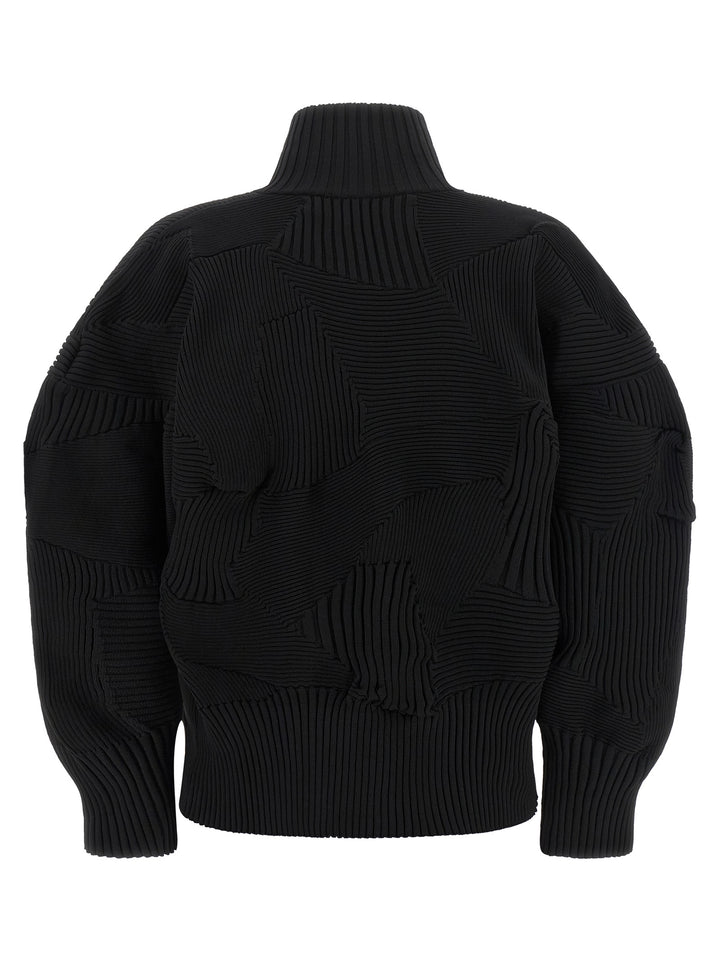 Issey Miyake Black Polyester Full-Length Jacket