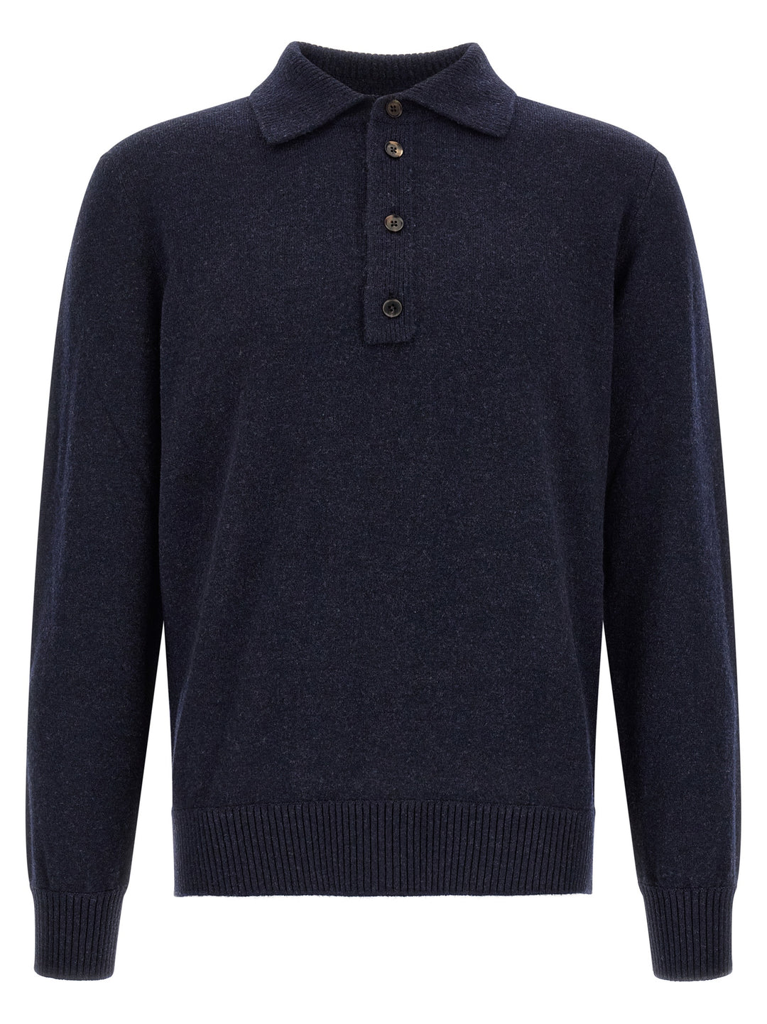 ZEGNA Blue Wool Polo Shirt