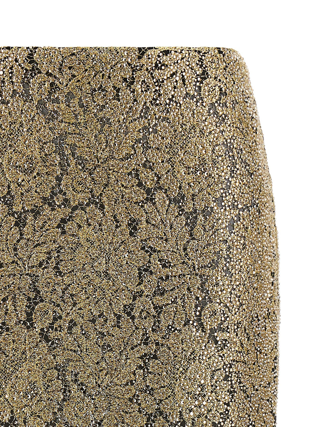 Ermanno Scervino Gold Polyester Midi Skirt
