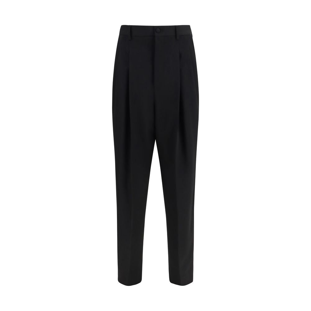 Dolce &amp; Gabbana Black Wool Oves Aries Dress Pants