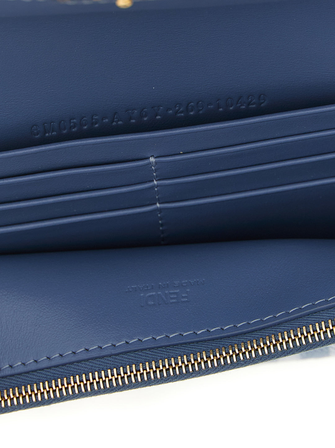 Fendi Blue Cotton Cardholder