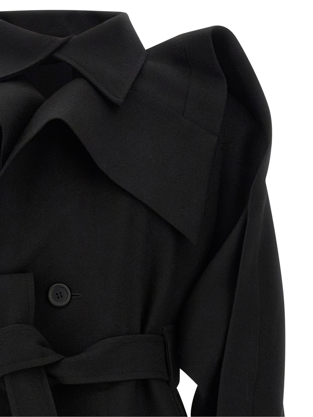 Issey Miyake Black Wool Coat