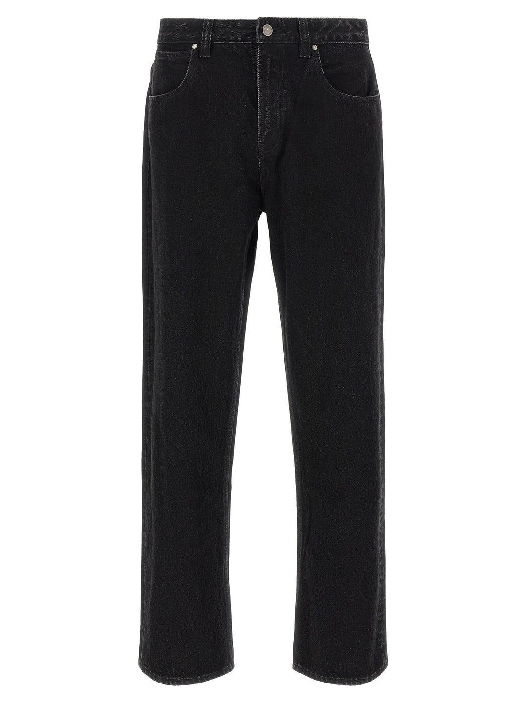Entire Studios Black Cotton Straight-Leg Jeans