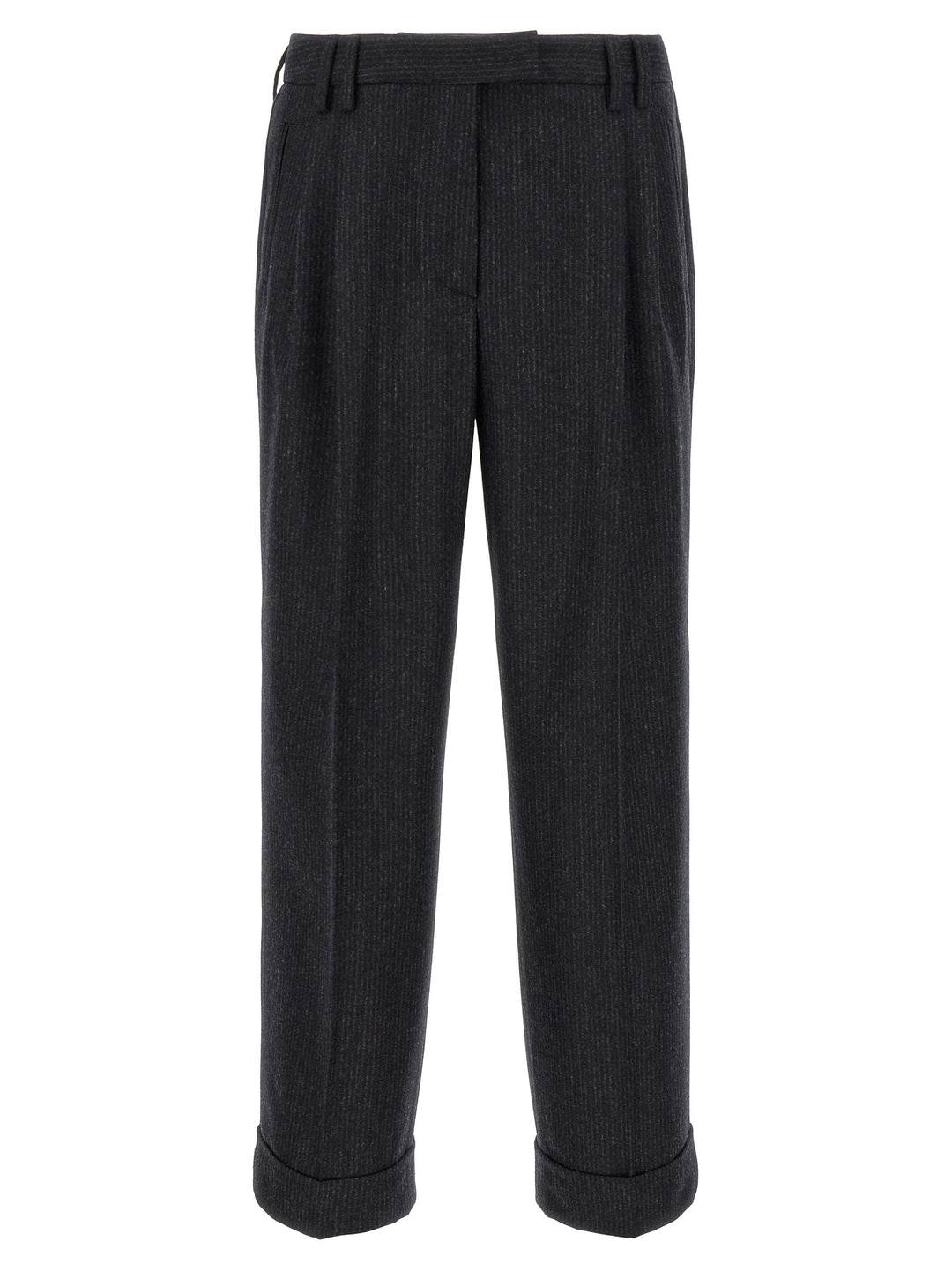 Alberto Biani Gray Wool Casual Pants
