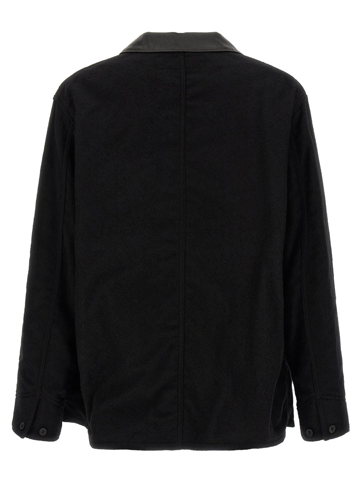 Comme Des Garçons Black Wool Full-Length Jacket