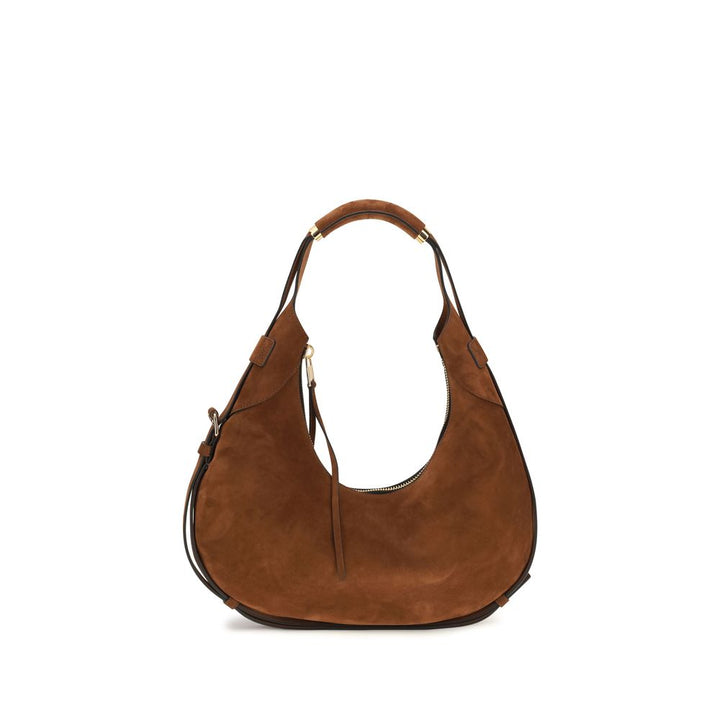 Moschino Brown Suede Leather Shoulder Bag