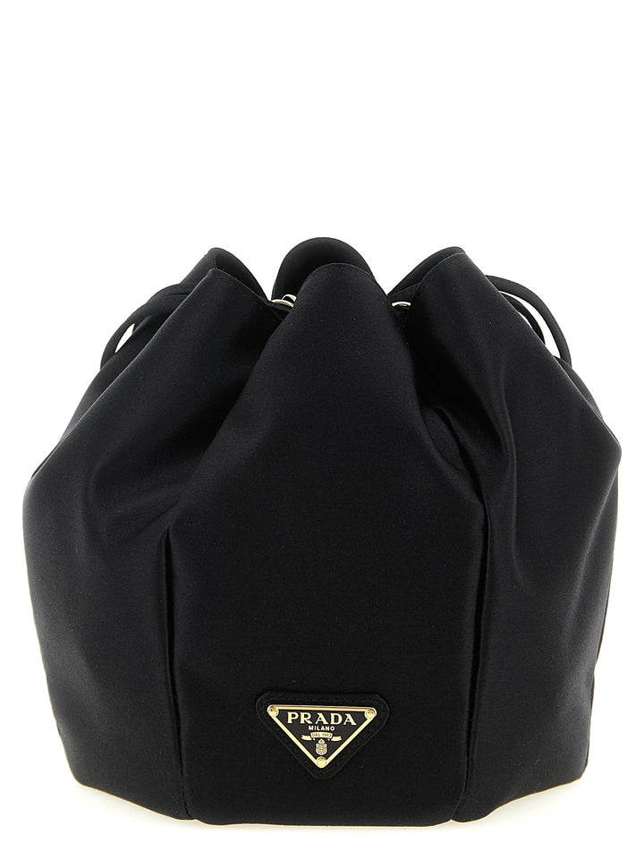 Prada Black Viscose Shoulder Bag