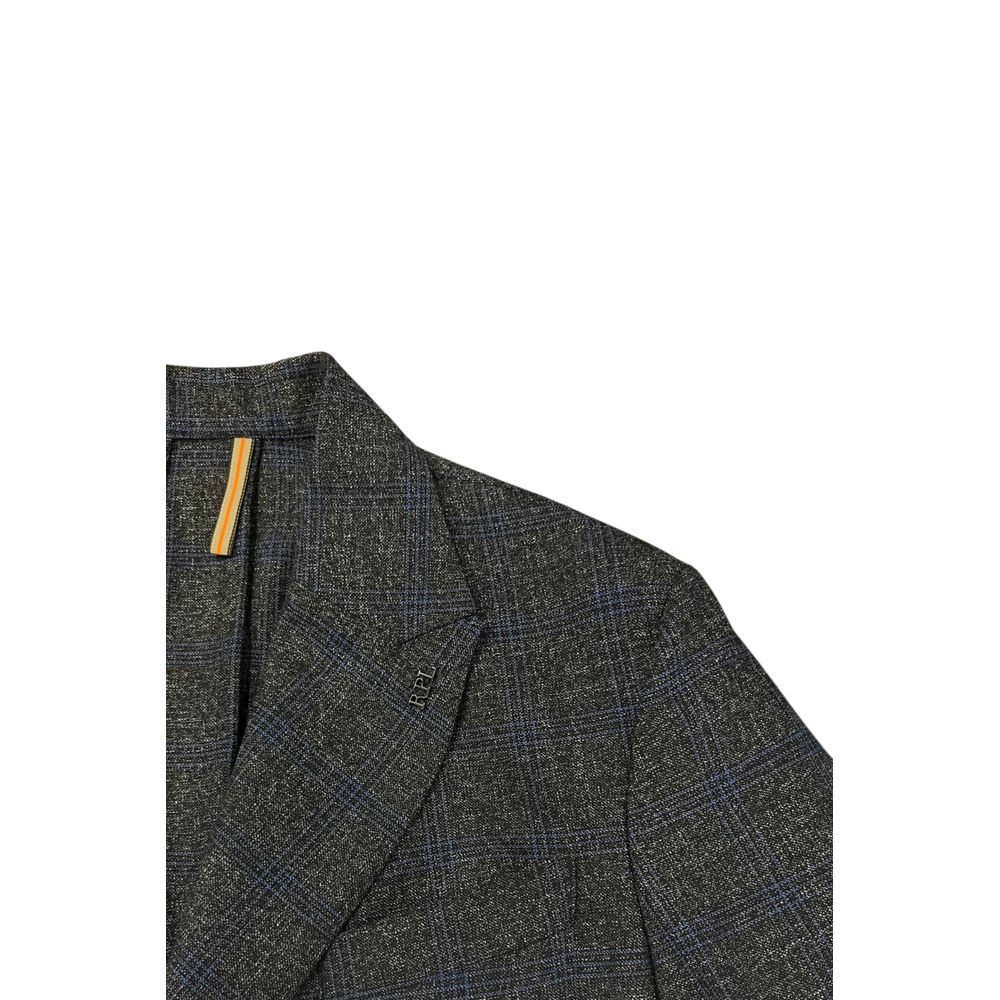Roberto Pepe Luxury Blue Viscose Men Jacket