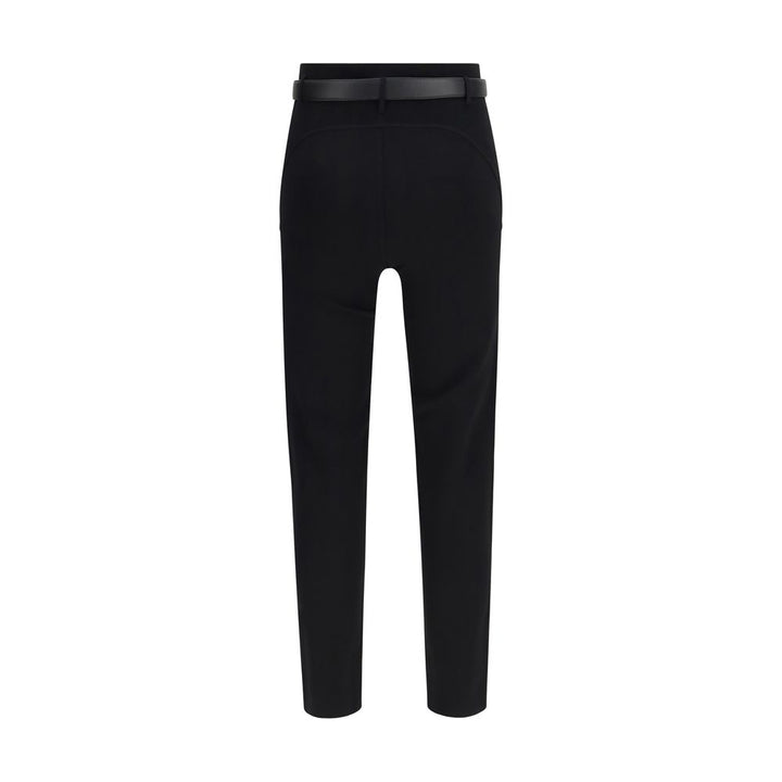 Self-Portrait Black Viscose Leggings