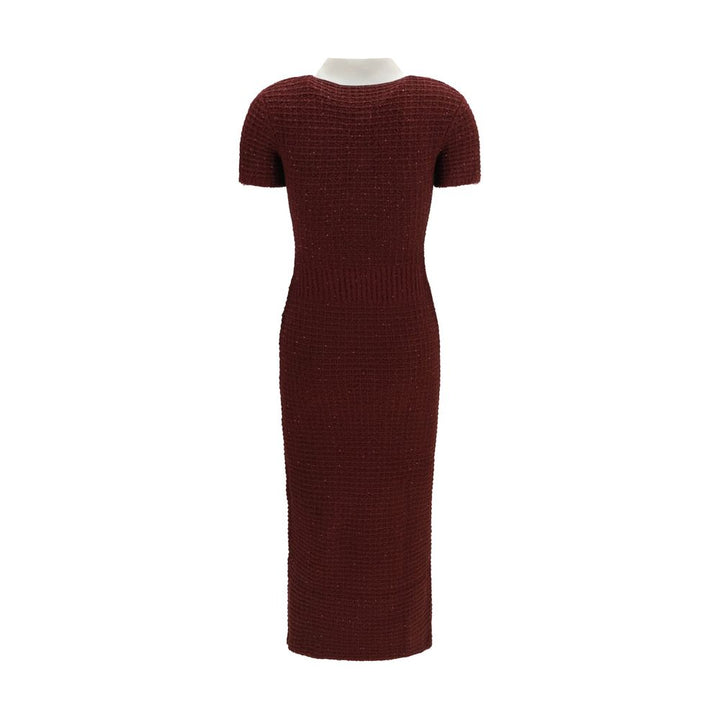 Self-Portrait Bordeaux Polyester Casual Dress