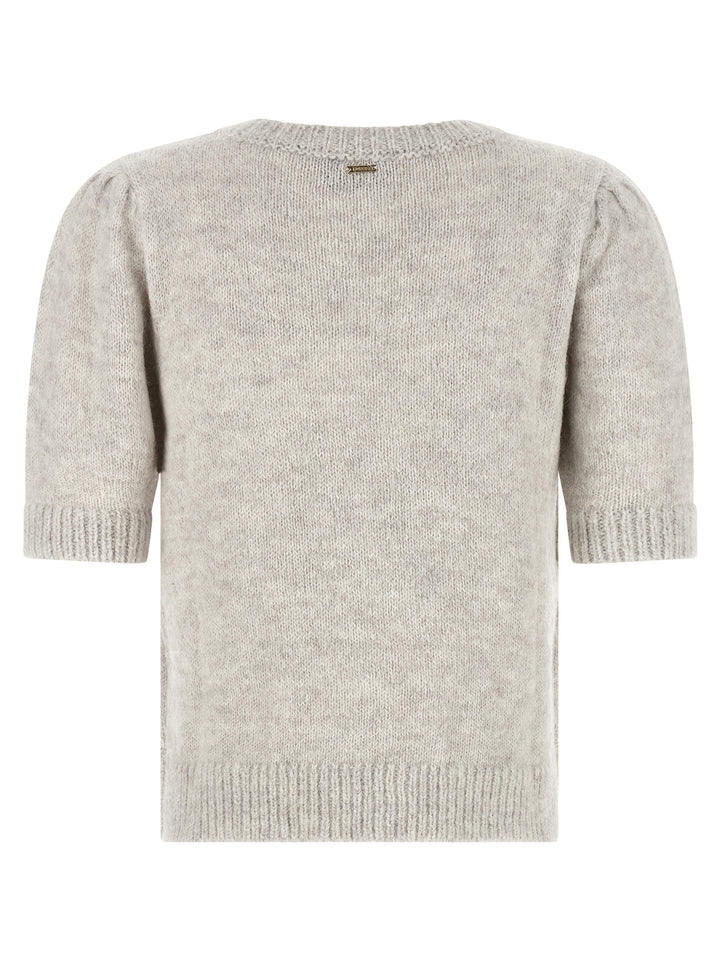 Twinset Gray Marabou Cardigan