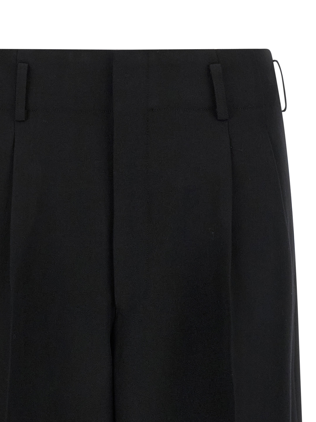 Comme Des Garçons Black Wool Cropped Pants