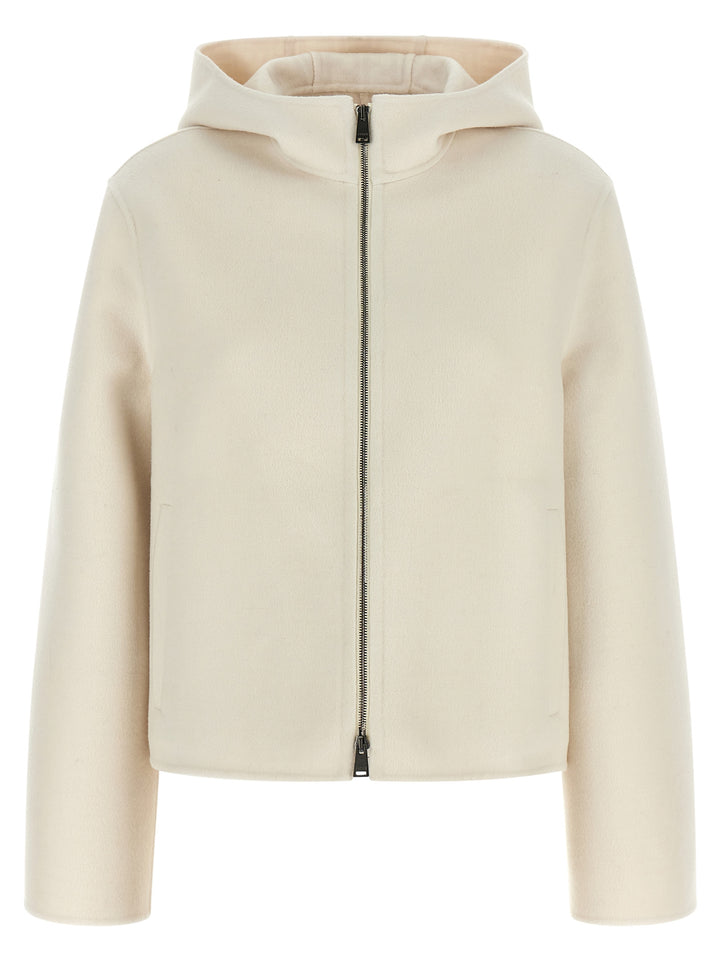 Fendi White Virgin Wool Full-Length Jacket