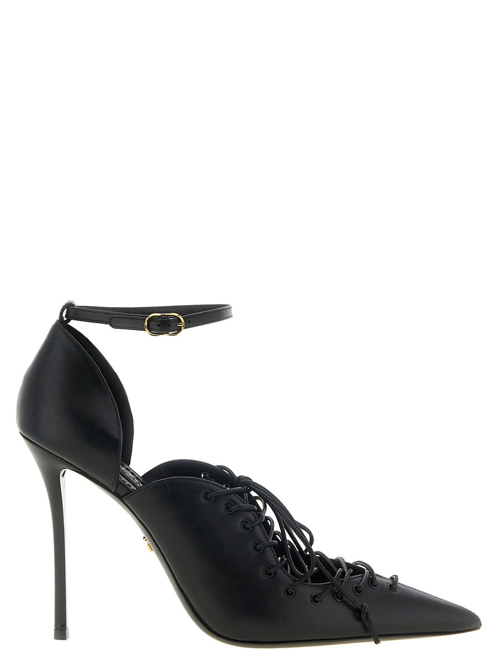 Dolce &amp; Gabbana Black Calfskin High Heel Pumps