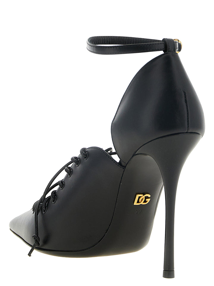 Dolce &amp; Gabbana Black Calfskin High Heel Pumps