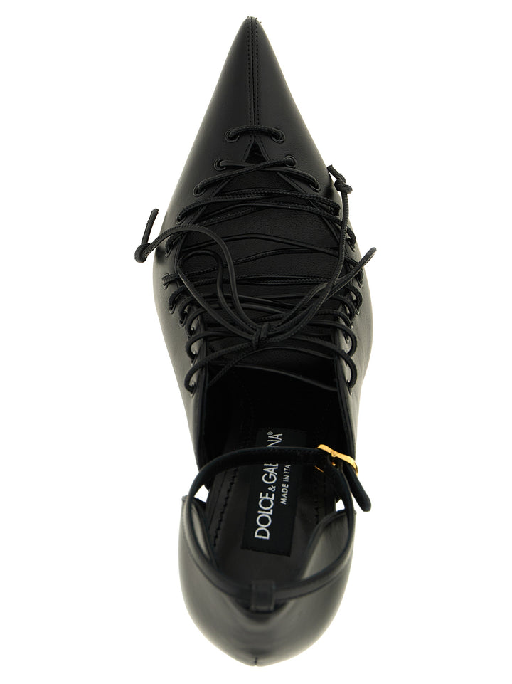 Dolce &amp; Gabbana Black Calfskin High Heel Pumps