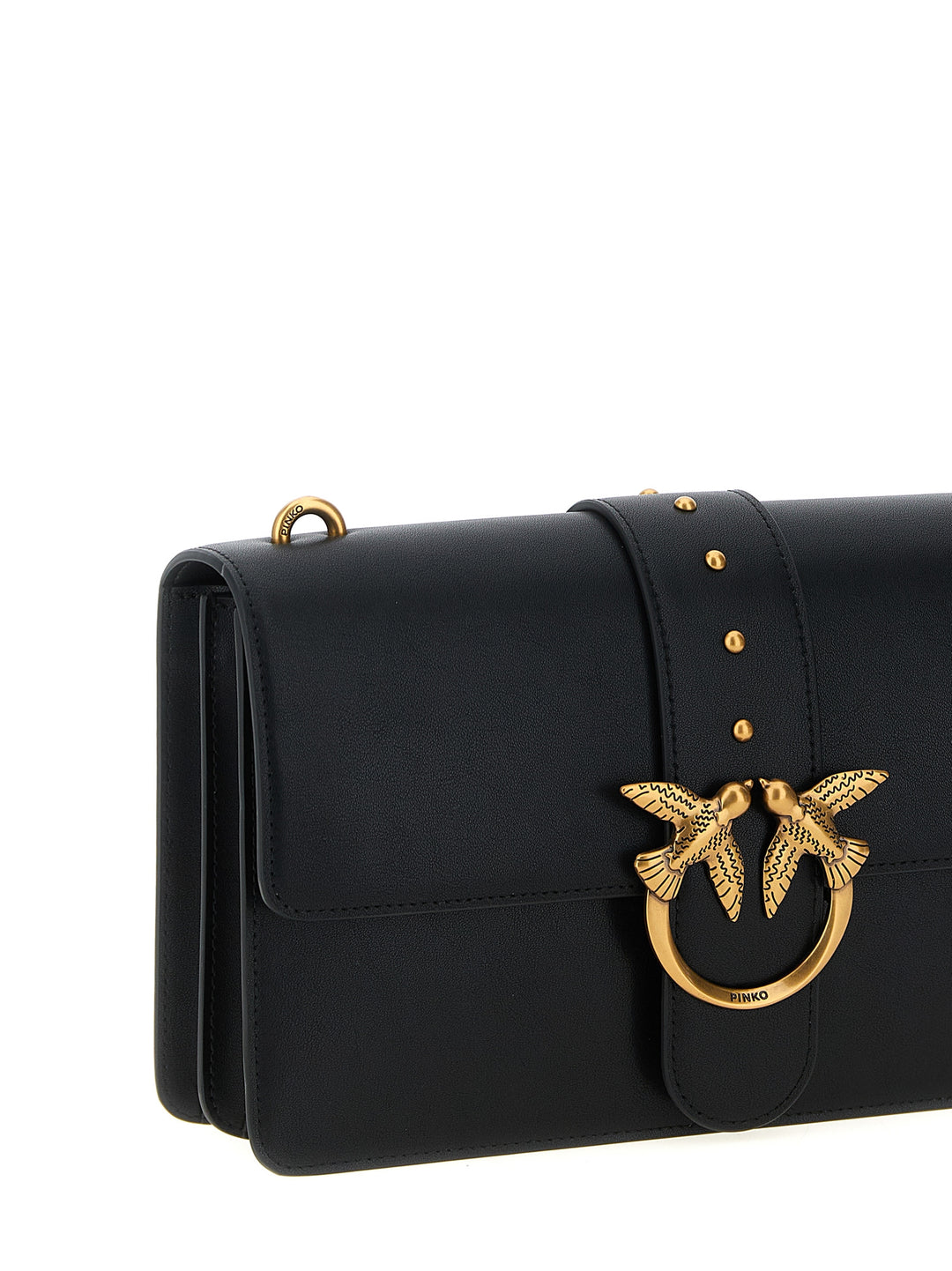 Women’s Pinko Black Goatskin Crossbody Bag