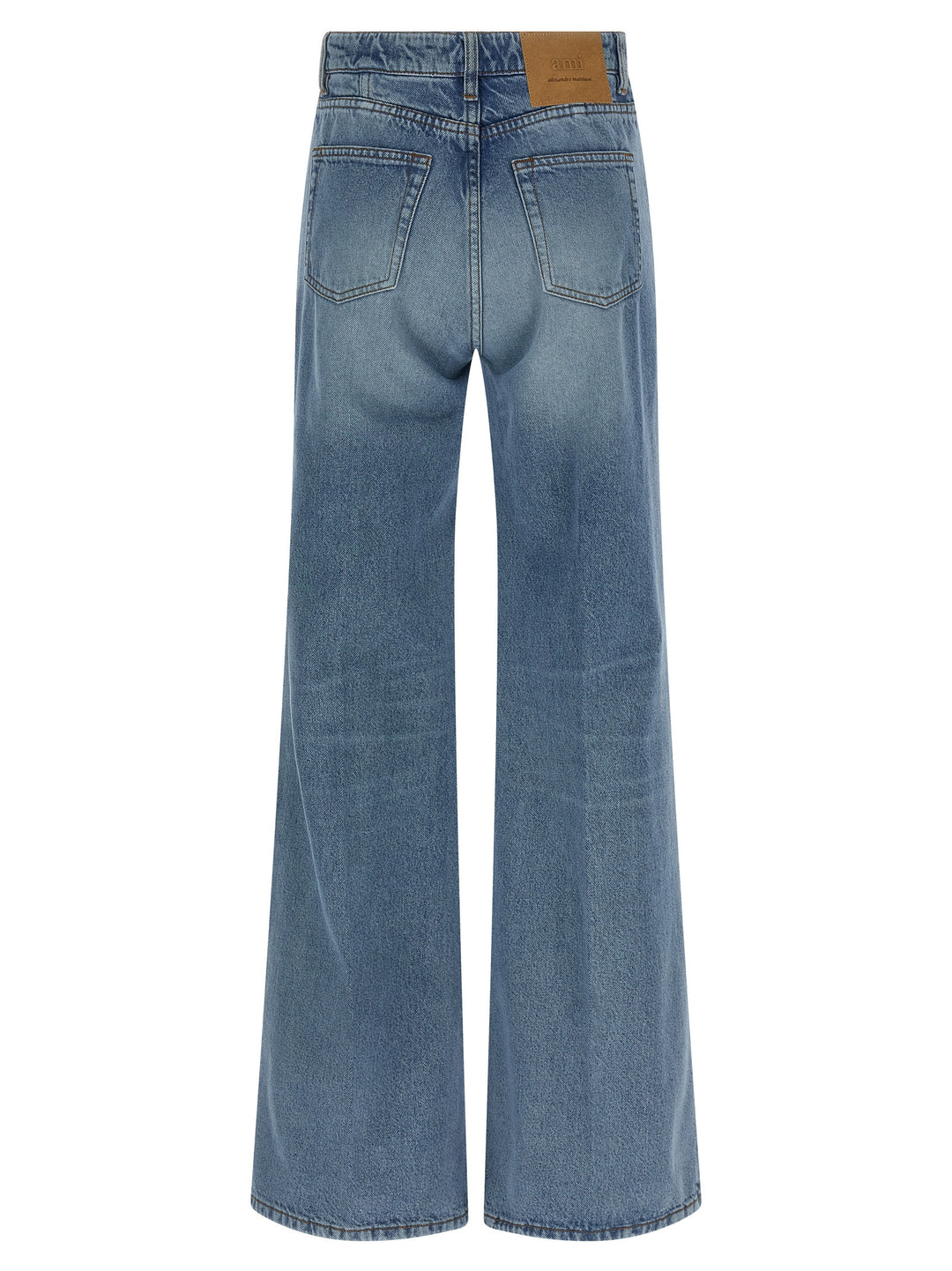 Ami Paris Blue Cotton Flared Jeans