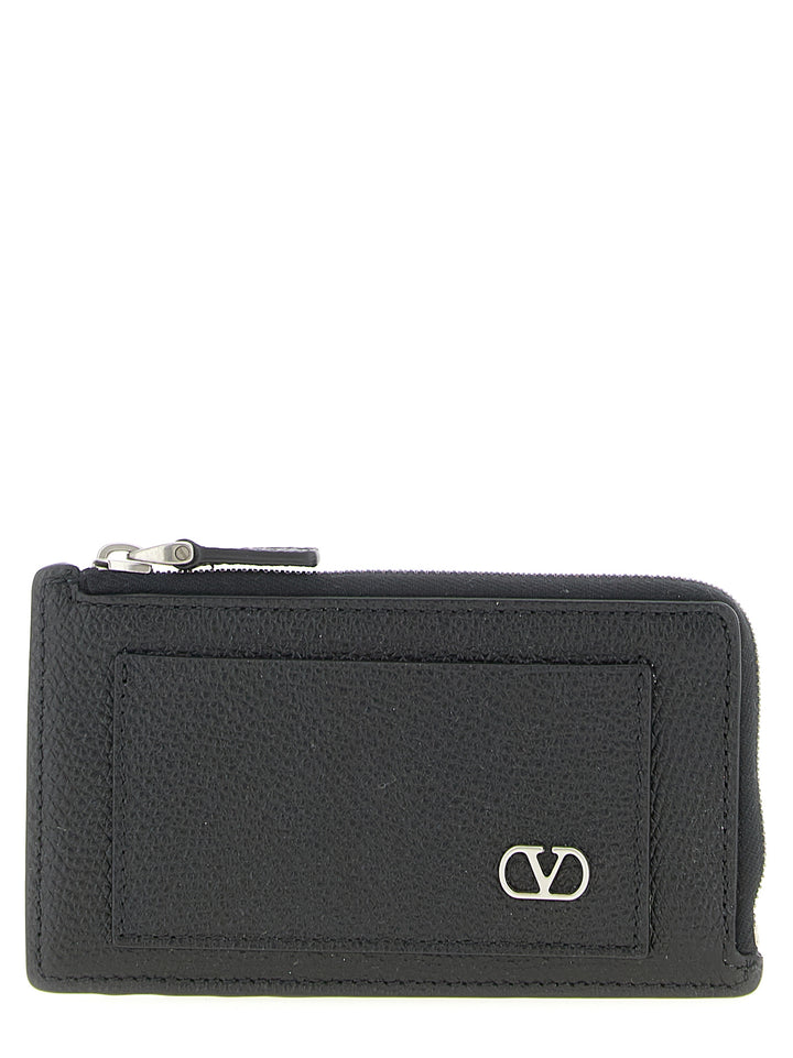 Valentino Garavani Black Calfskin Cardholder