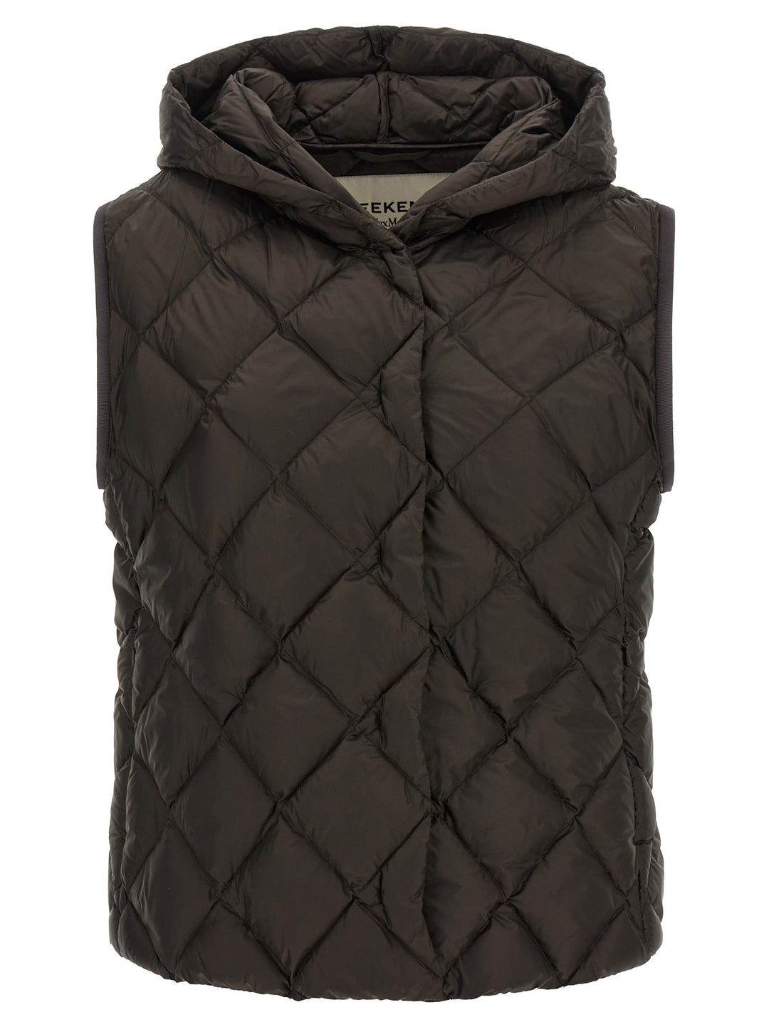 Max Mara Brown Polyester Sleeveless Jacket