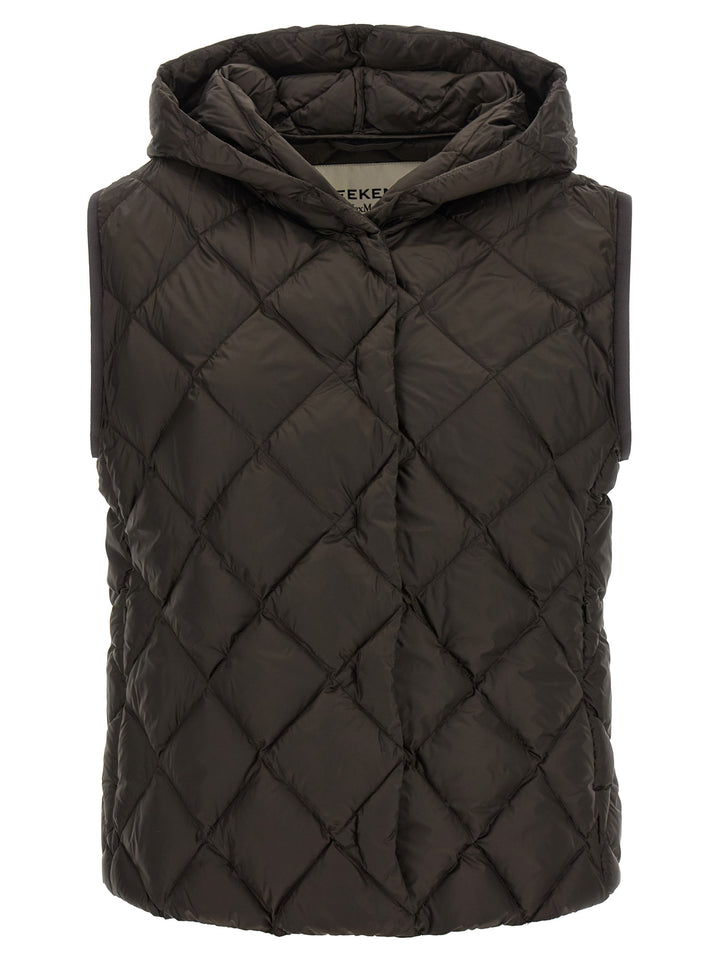 Max Mara Brown Polyester Sleeveless Jacket