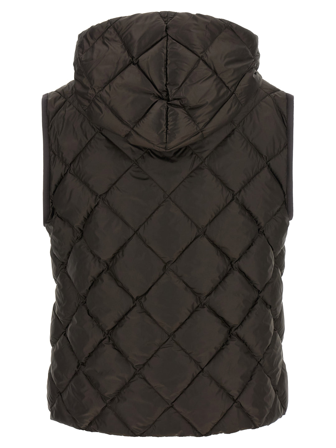 Max Mara Brown Polyester Sleeveless Jacket