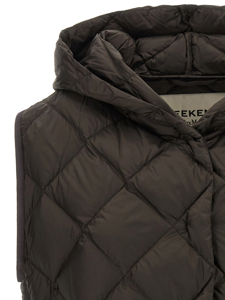 Max Mara Brown Polyester Sleeveless Jacket