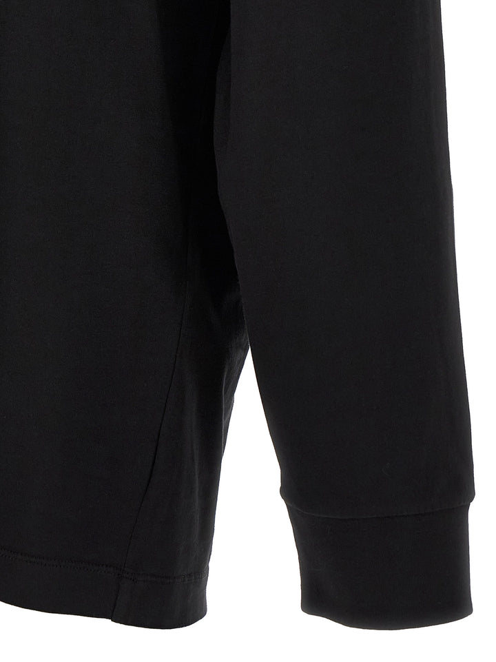 MM6 Maison Margiela Black Cotton Long Sleeve T-Shirt